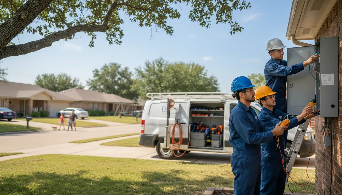 Certified electrician providing emergency electrical services in Loving, TX